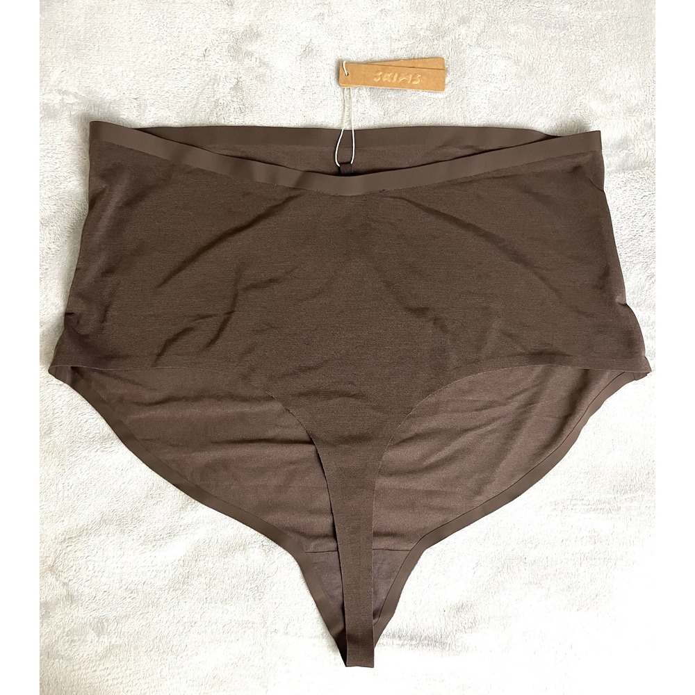 Skims 4X Power Mesh High Waisted Thong Espresso SH-HWT-0251 Sheer NEW